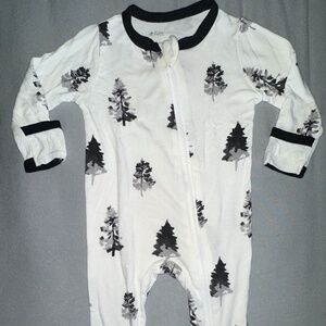 Kyte Baby Black & White Trees Footie
